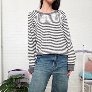 Victoria's Secret striped terry sweatshirt